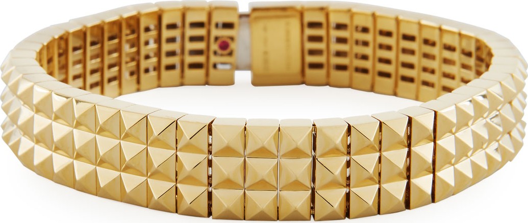 Roberto Coin Rock & Diamond 18K Bracelet with Diamond Clasp