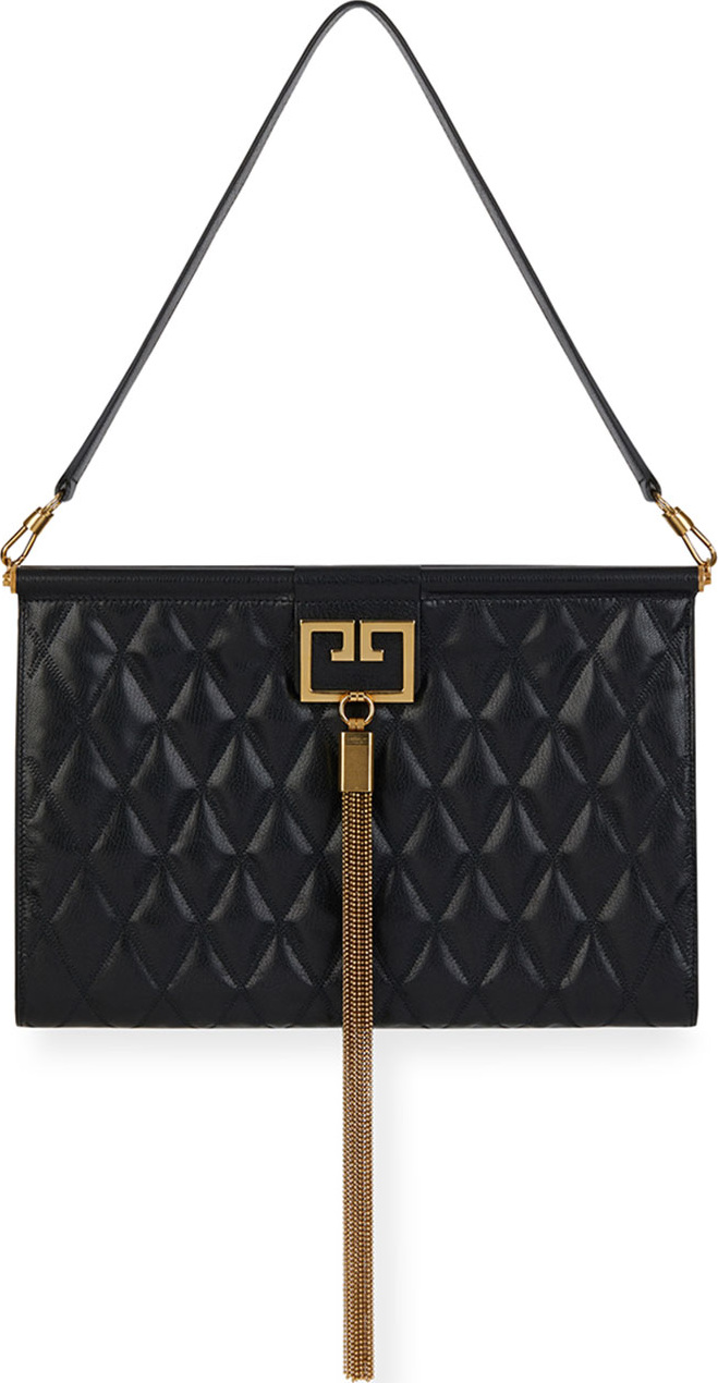 Givenchy Gem Large Quilted Leather Shoulder Bag
