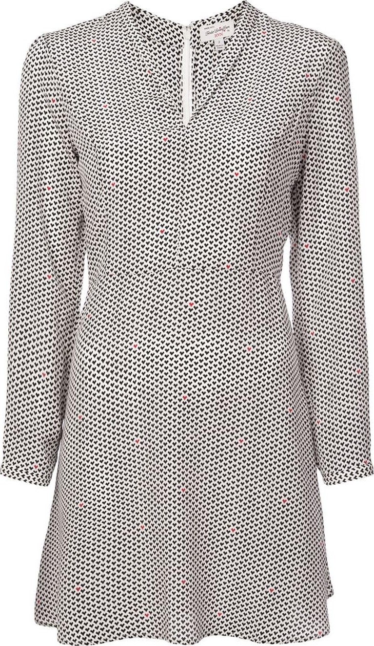 HVN v-neck mini dress