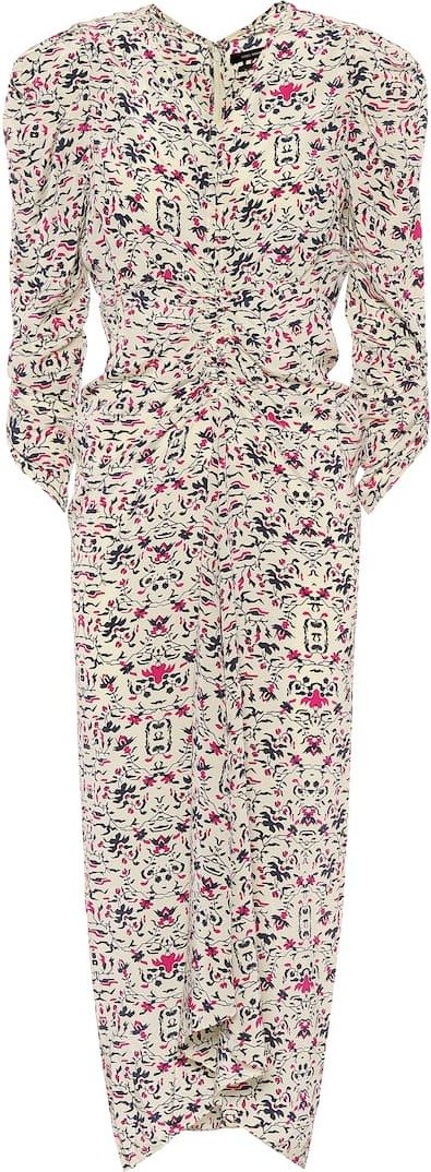 Isabel Marant Albi floral silk midi dress