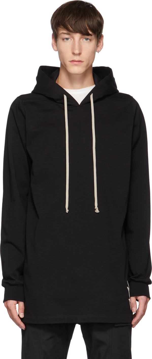 Rick Owens Black Small Lightning Bolt Hoodie