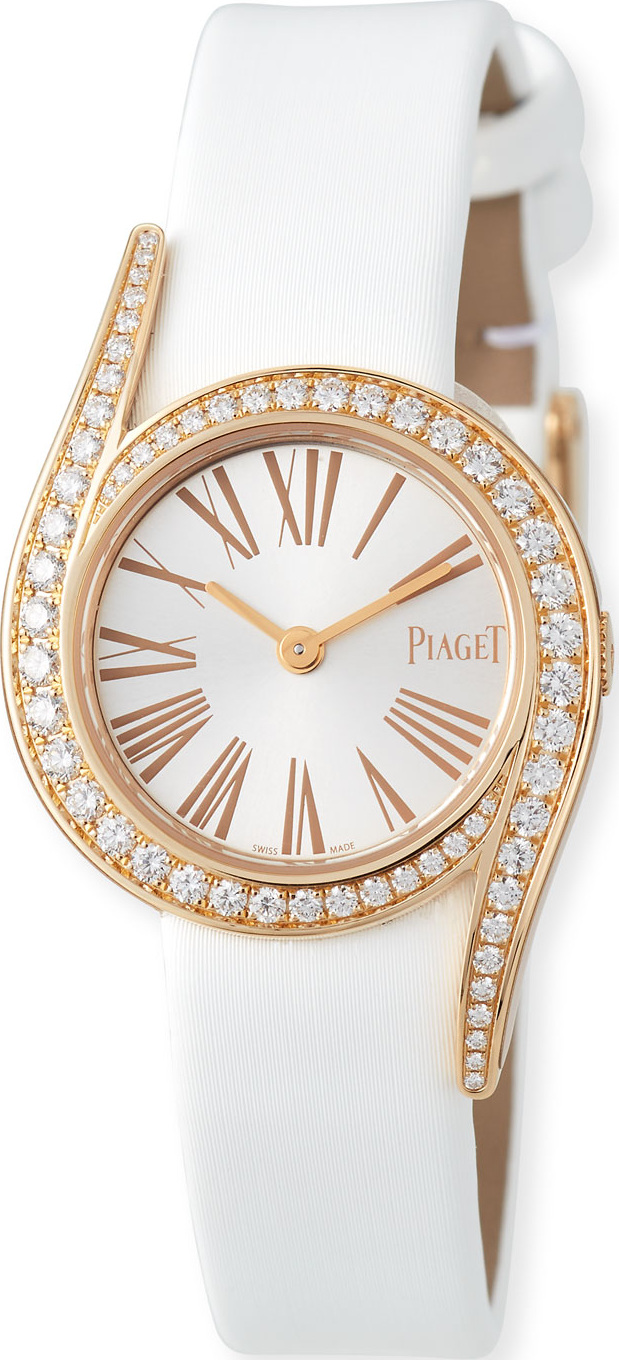 Piaget Limelight Gala 18k Rose Gold Watch, White