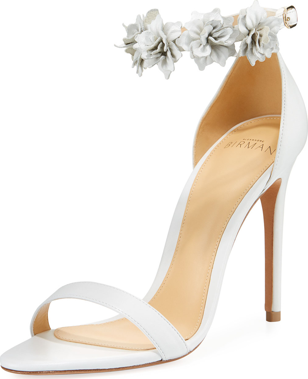 Alexandre Birman Ditsy Flower Leather Sandal