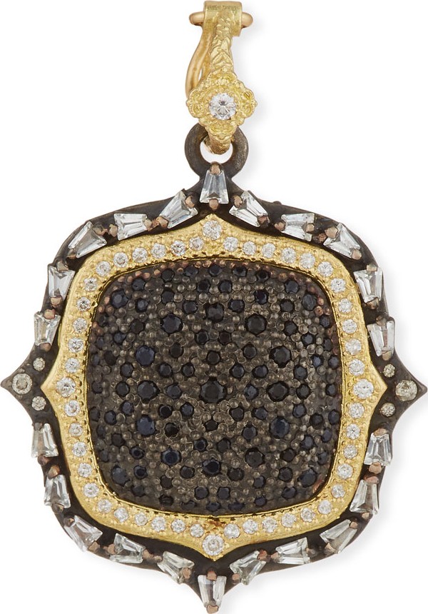 Armenta Old World Two-Tone Diamond & Black Sapphire Pendant Enhancer
