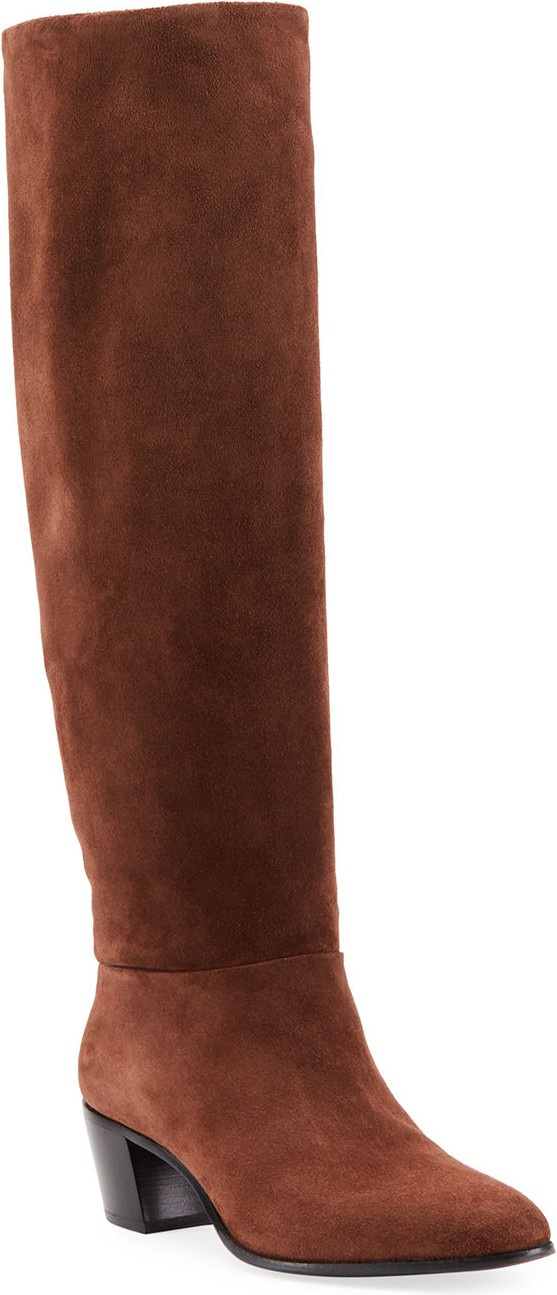 Prada Stretch-Suede Knee Boots