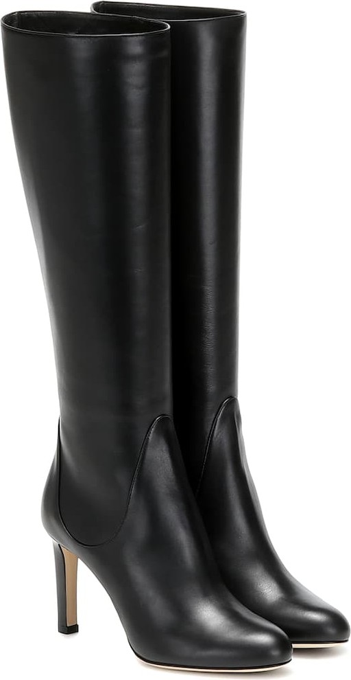 Jimmy Choo Tempe 85 leather knee-high boots