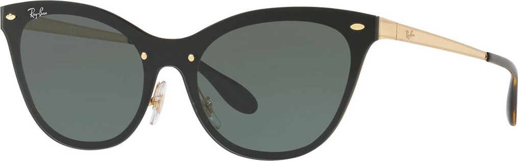 Ray Ban Monochromatic Shield Cat-Eye Sunglasses