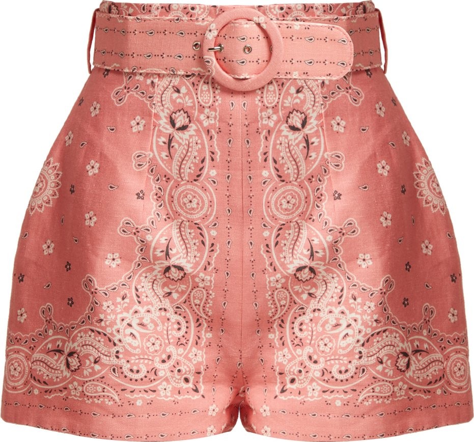 Zimmermann Heathers bandana-print linen shorts