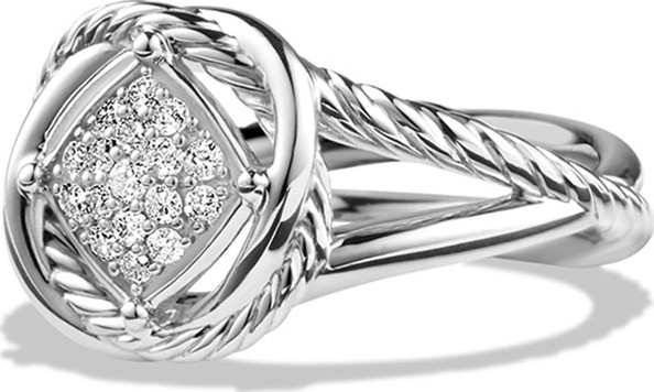 David Yurman 7mm Infinity Pave Diamond Ring