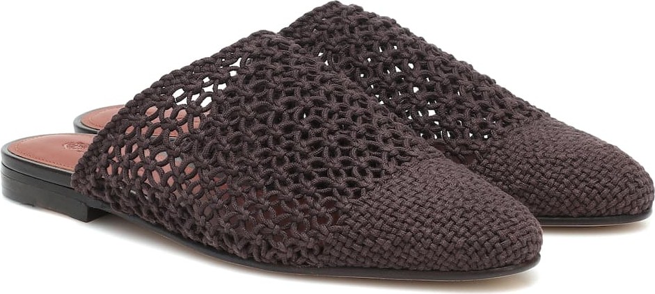 Loro Piana Balgha crochet mules