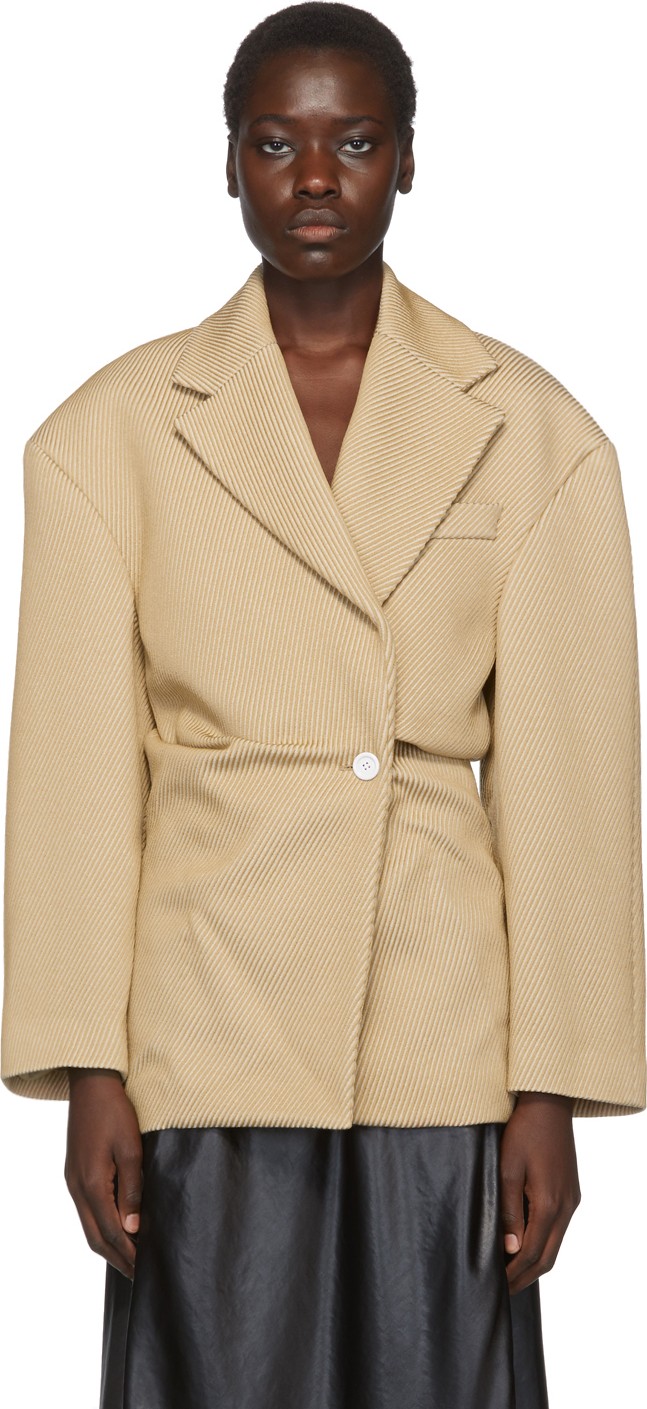 Acne Studios Beige Jumbo Twill Onesta Blazer