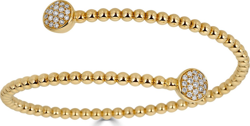 ZYDO Spiral 18k Gold & Diamond Coil Bracelet