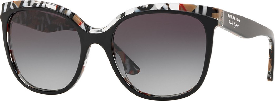 Burberry London England Gradient Butterfly Sunglasses w/ Check Print Trim Burberry London England Gradient Butterfly Sunglasses w/ Check Print Trim