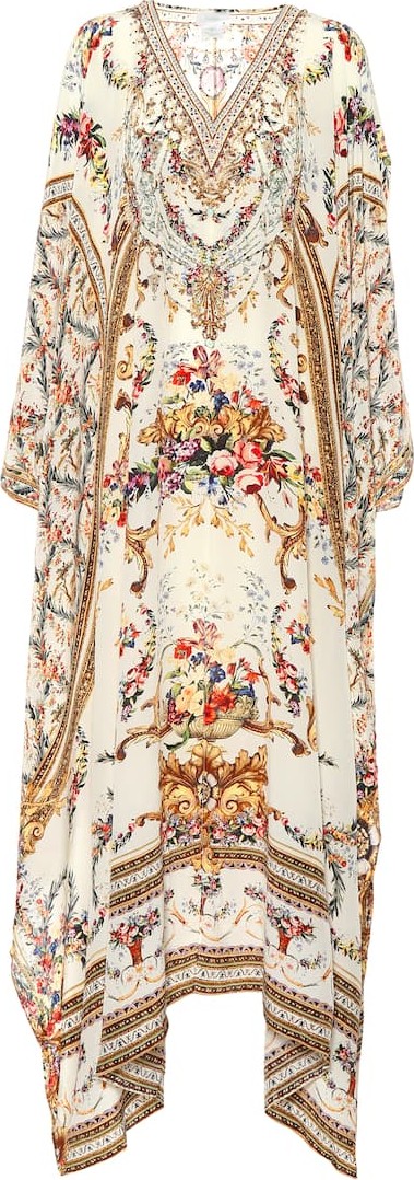 Camilla Embellished silk kaftan