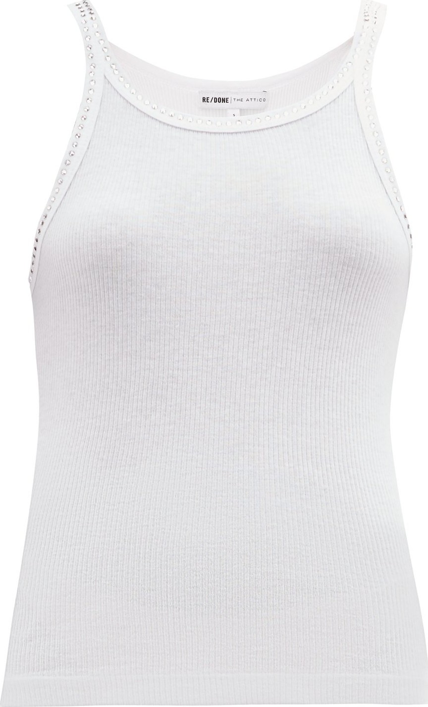 Re/Done Originals X The Attico crystal-embellished tank top