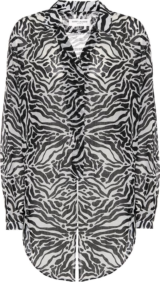 Saint Laurent Zebra-print wool shirt