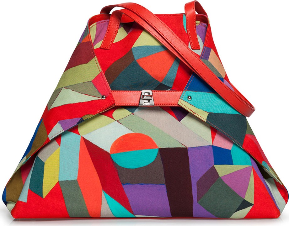 Akris Ai Medium Painted Colorblock Shoulder Bag