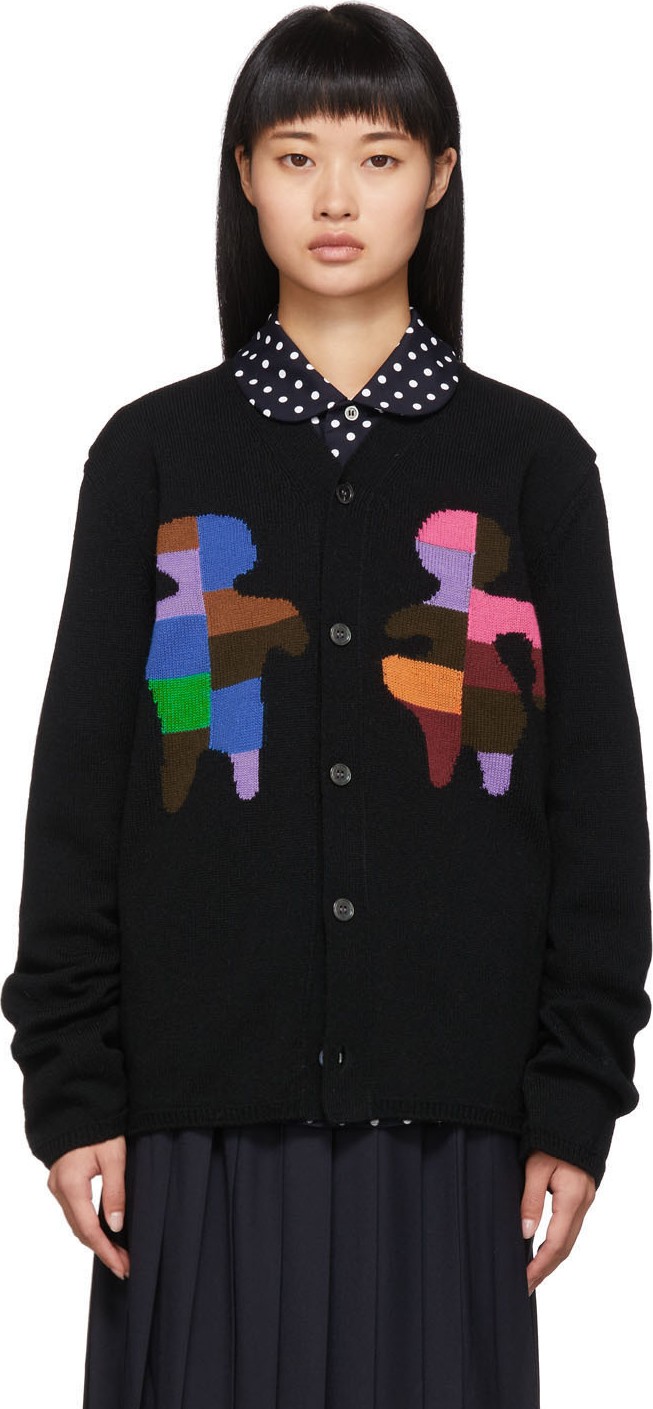 Comme Des Garcons Black Doll Cardigan