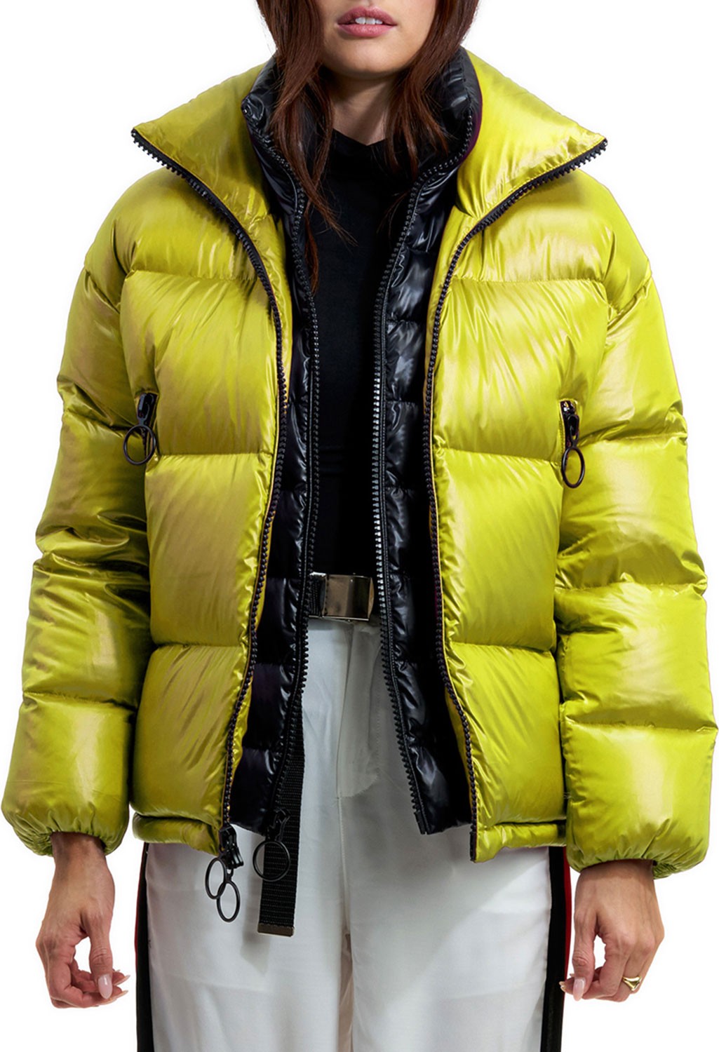 The Very Warm Alma Puffer Coat w/ Artwork Lining