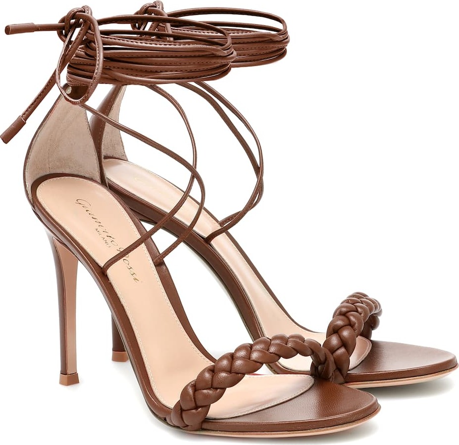 Gianvito Rossi Leomi 105 braided leather sandals