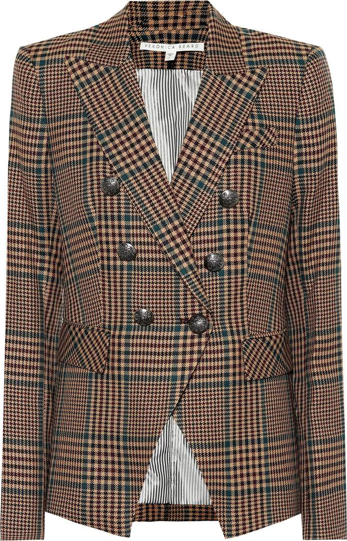 Veronica Beard Miller checked wool-blend blazer