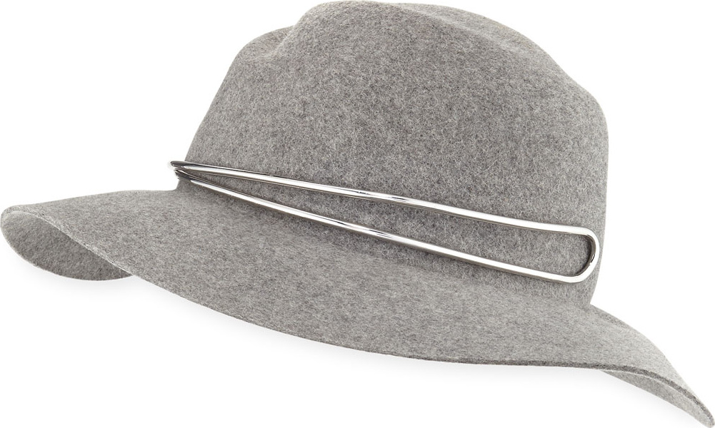 Rag & Bone Zoe Fedora Hat w/ Silvertone Hardware