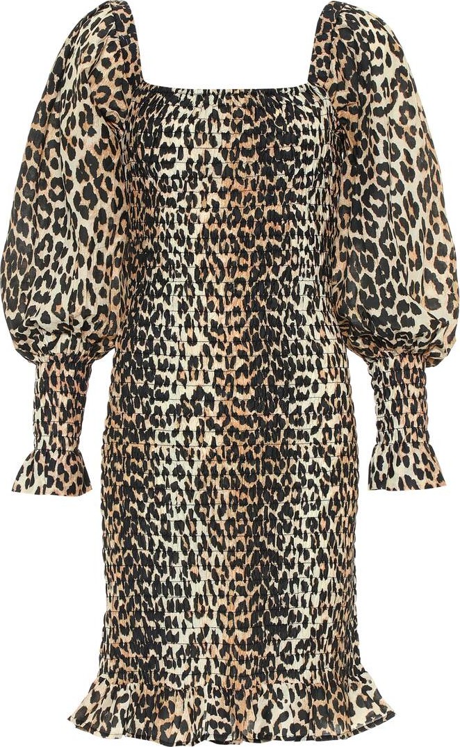 Ganni Cotton and silk minidress