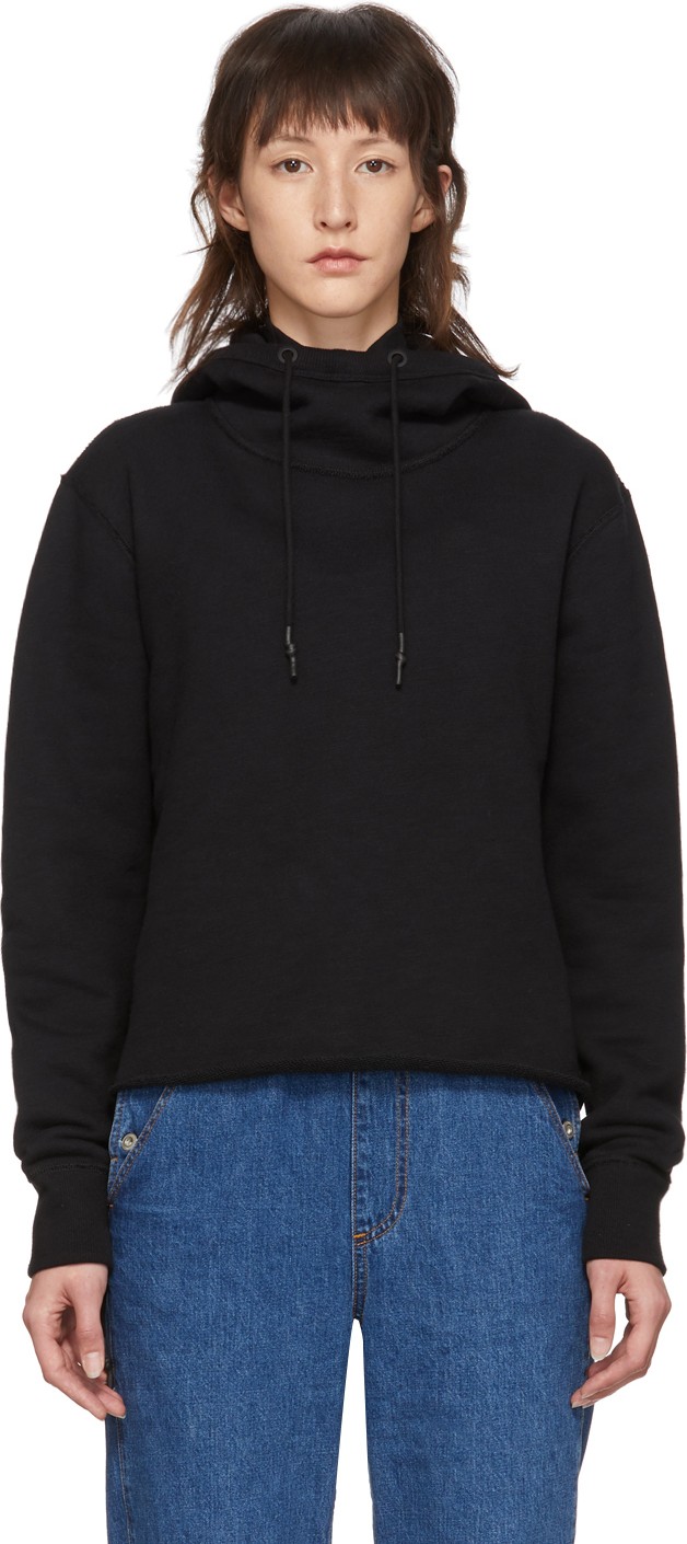 Rag & Bone Black Amelia Lace-Up Hoodie