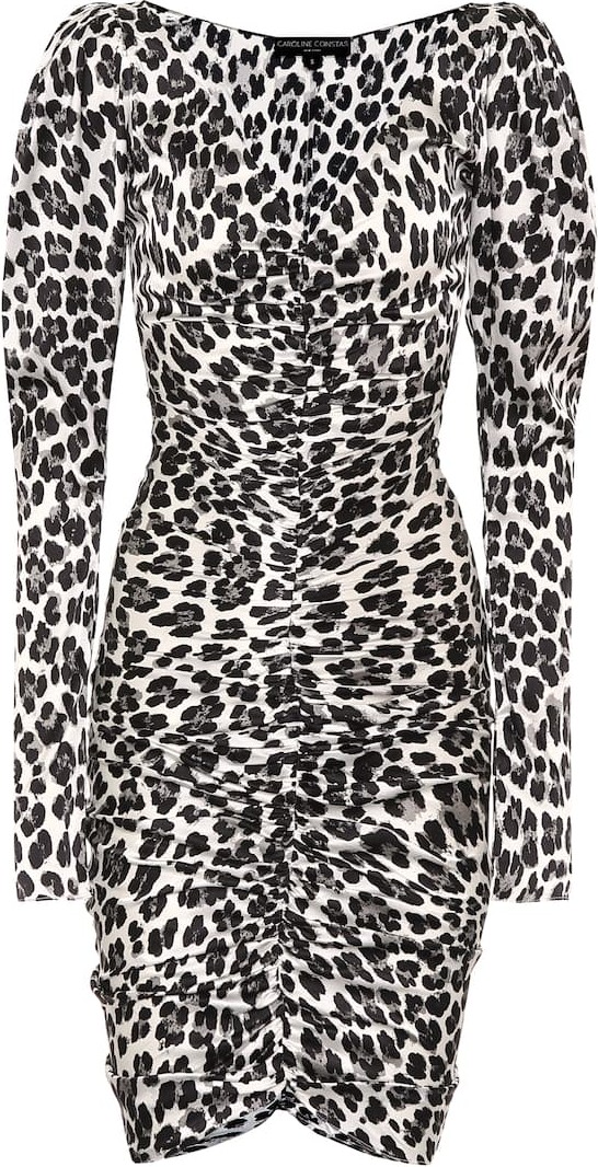 Caroline Constas Colette leopard stretch-silk dress