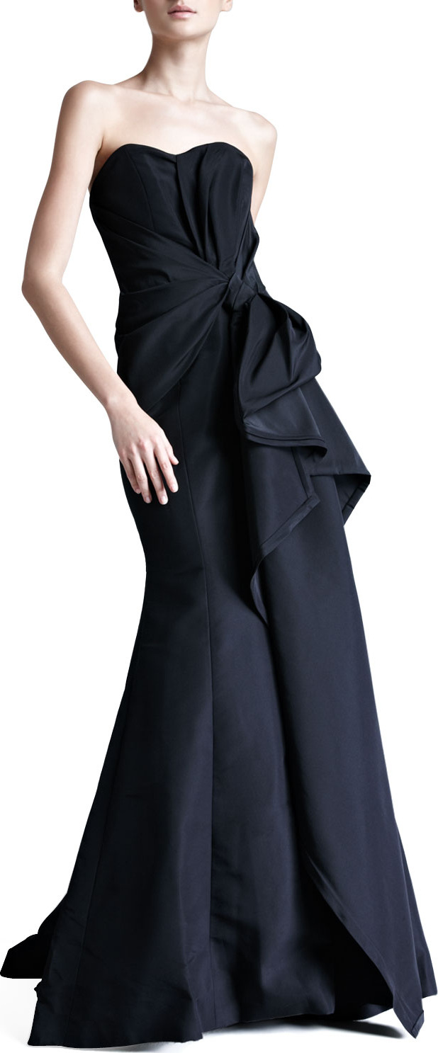 Carolina Herrera Faille Strapless Gown