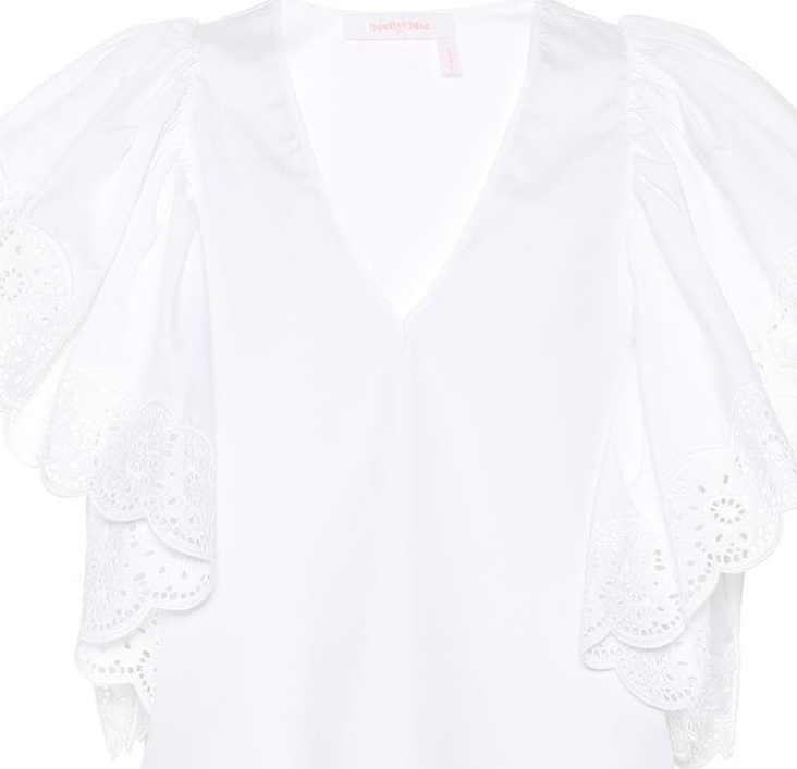 See By Chloé Cotton lace top