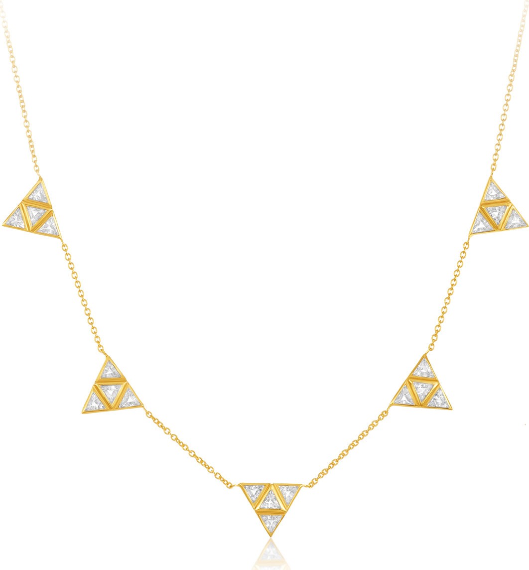 Legend Amrapali Rasayana Pyramid Sapphire Station Necklace