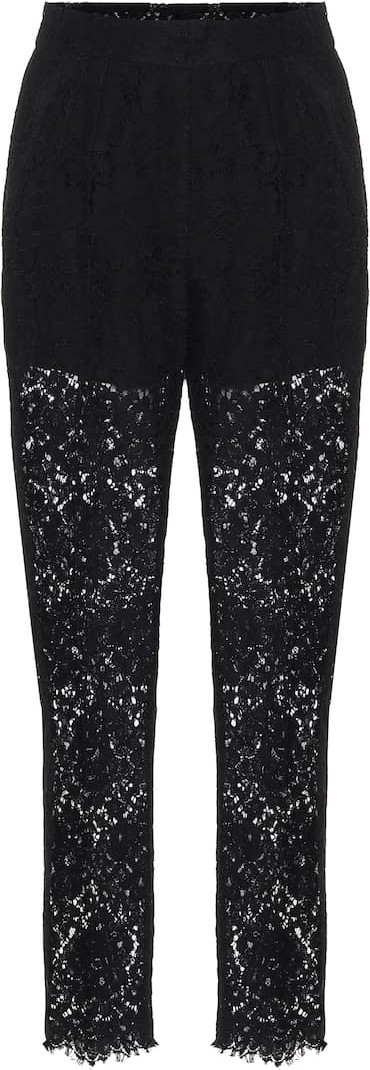 Dolce & Gabbana High-rise lace pants