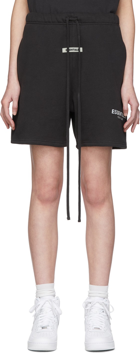 Essentials Black Reflective Shorts