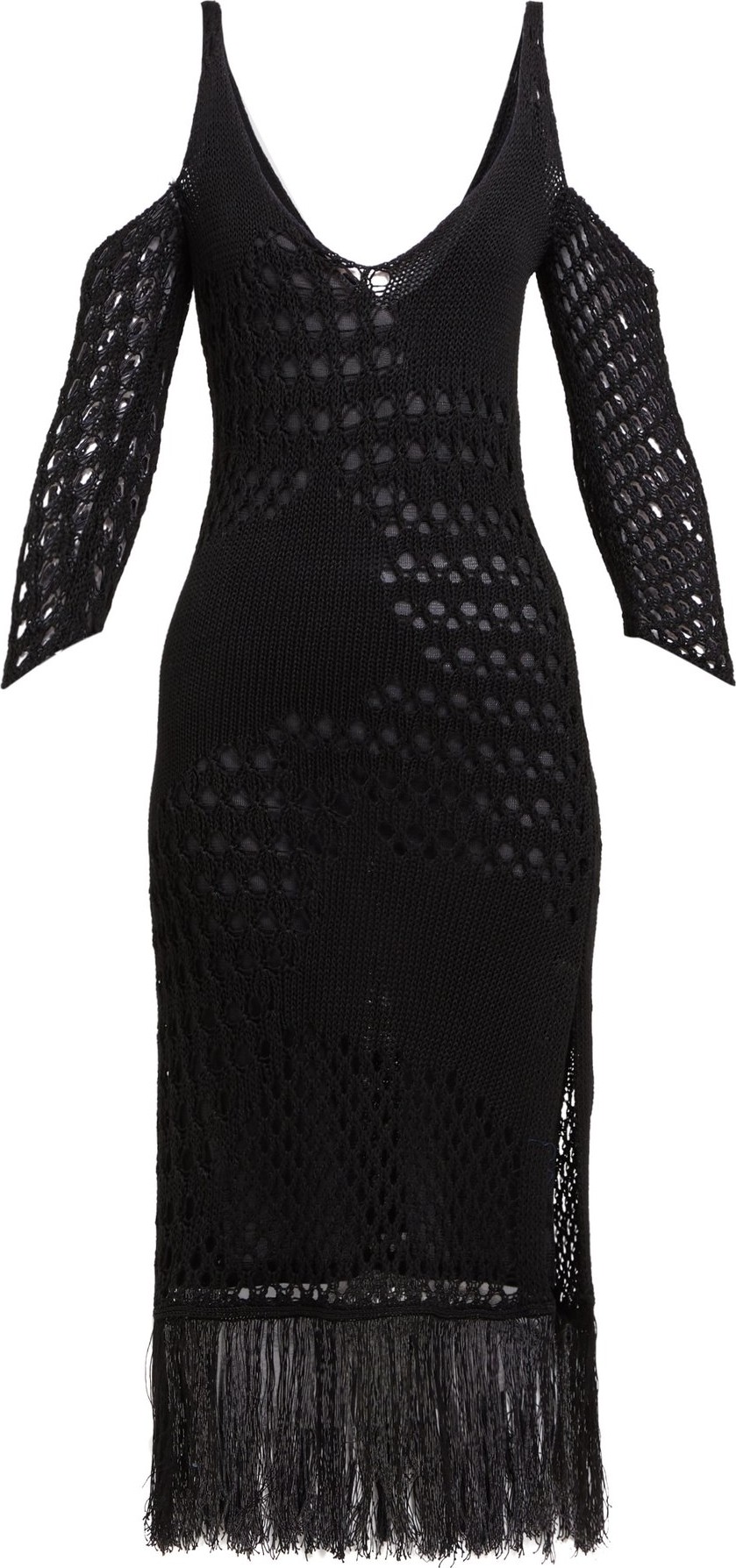 Altuzarra Octavia fringe-trimmed knitted midi dress