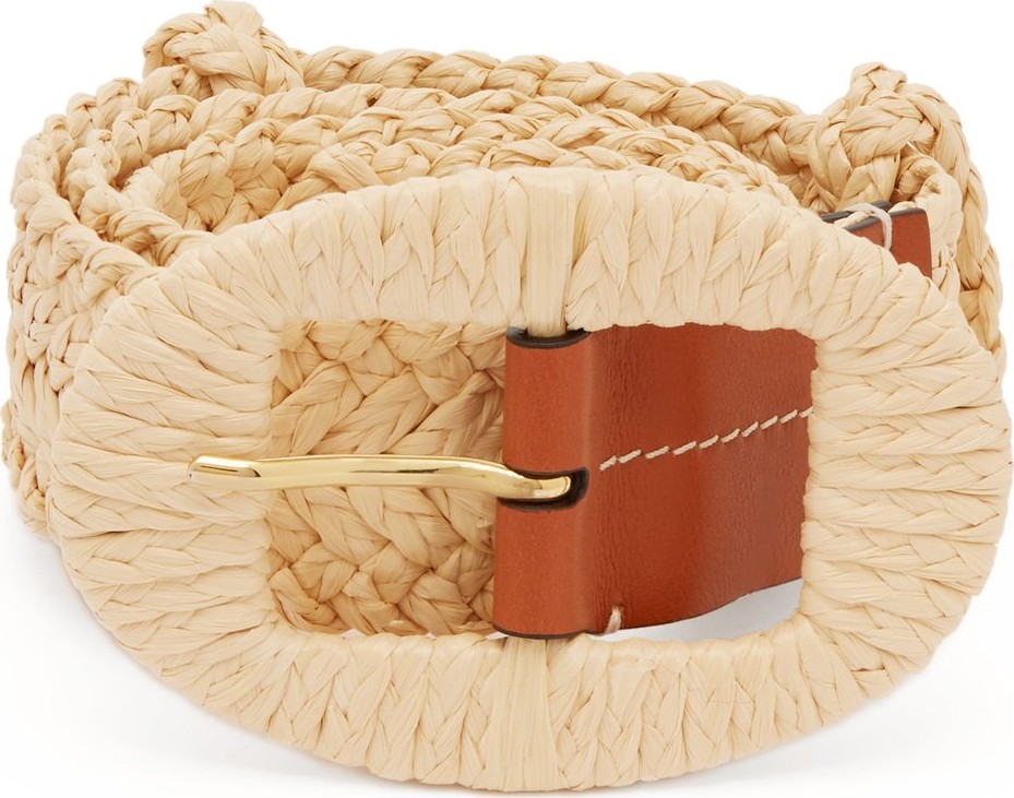 Altuzarra Sabrina woven raffia belt