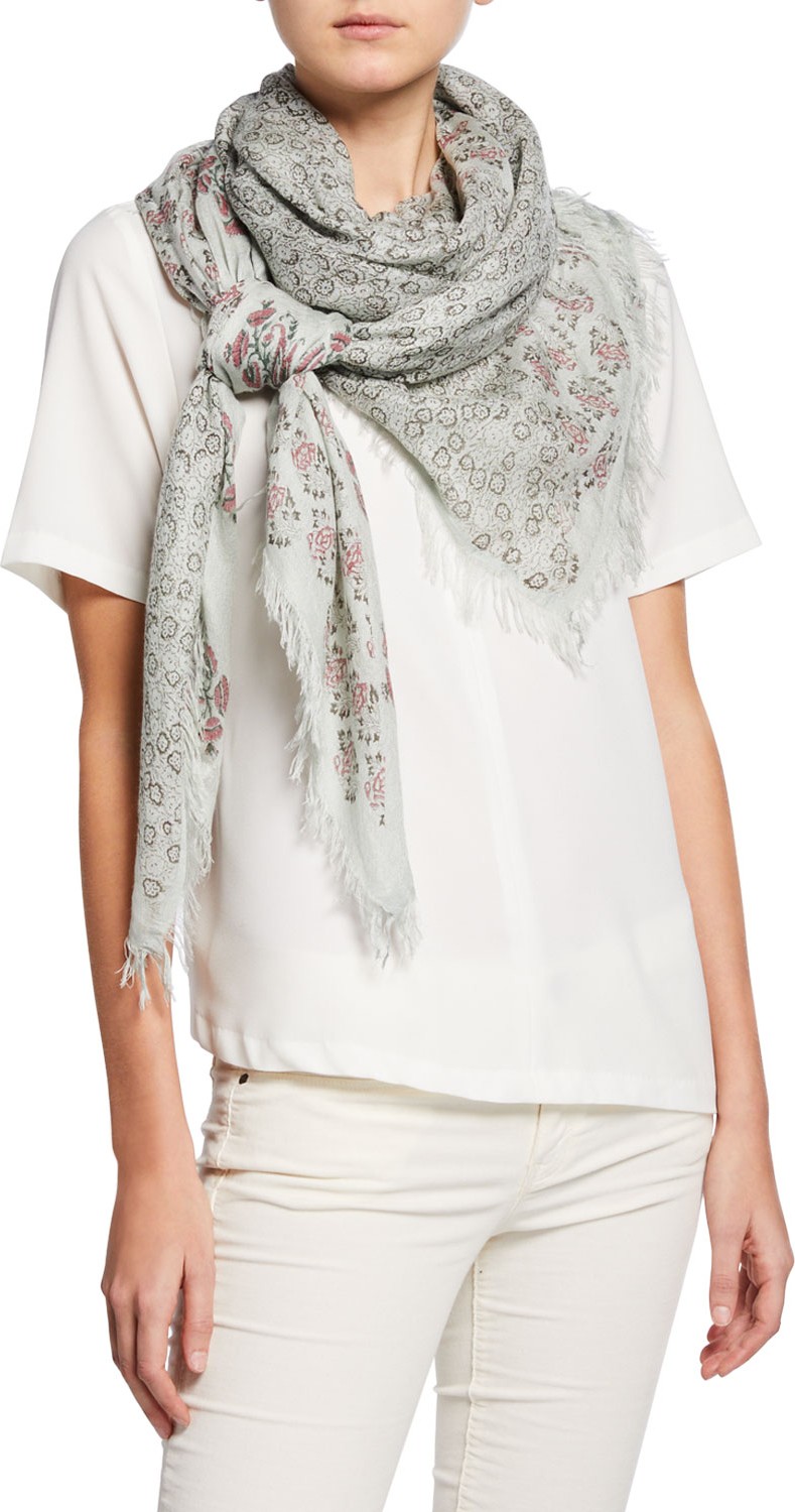 Mangrove Acacia Floral Patchwork Scarf