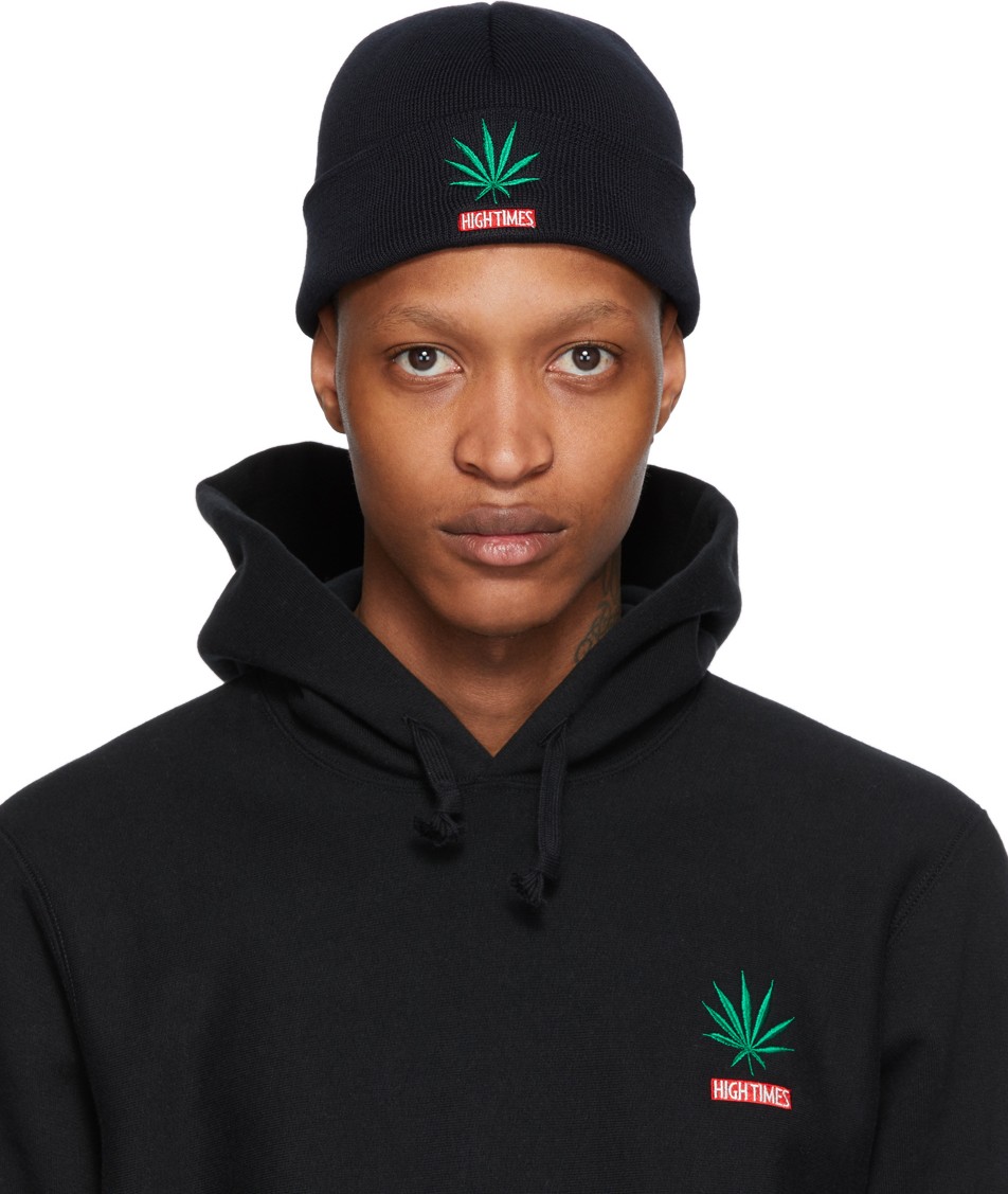 Wacko Maria Black High Times Edition Weed Beanie
