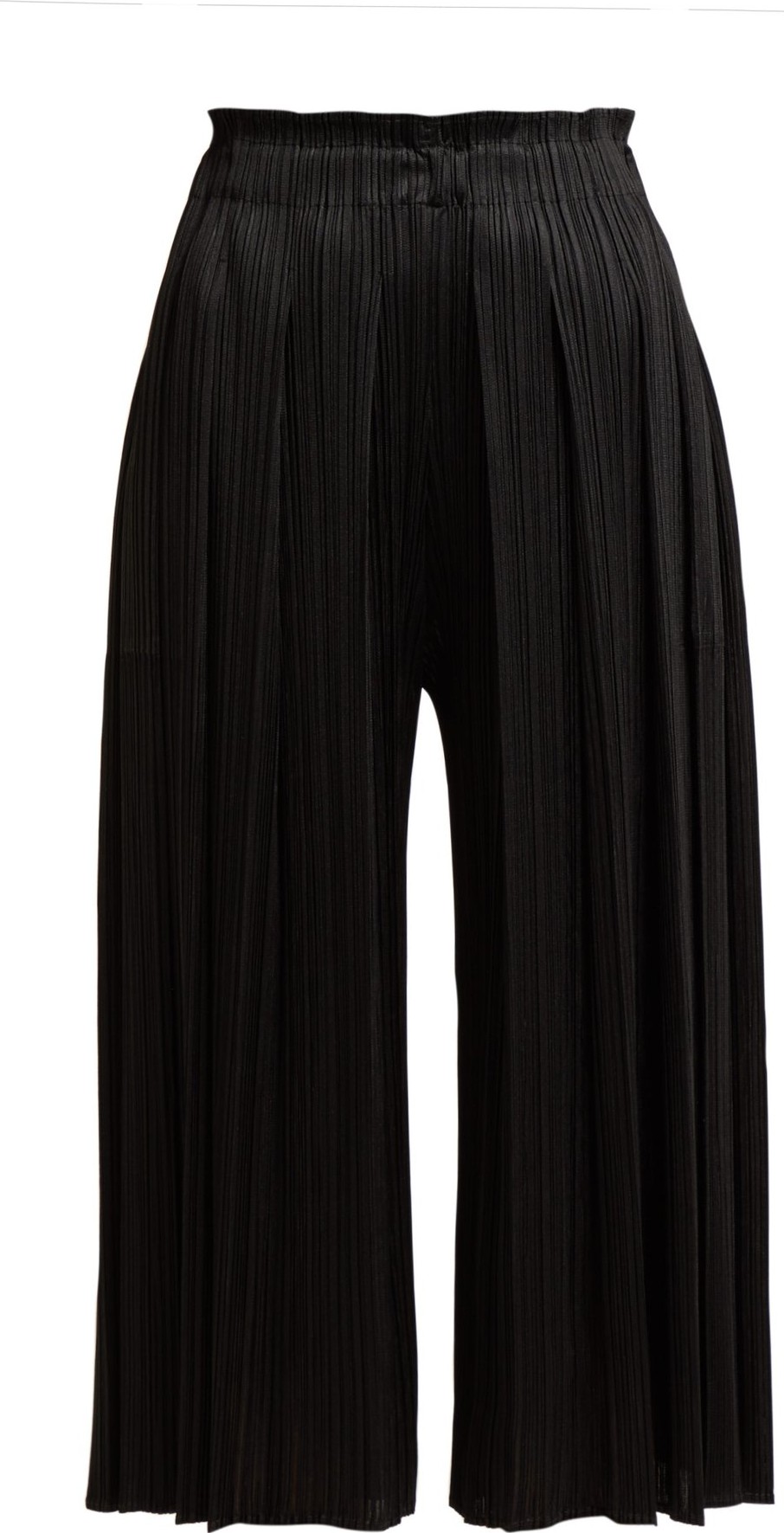 Pleats Please By Issey Miyake Pleated cropped high-rise trousers