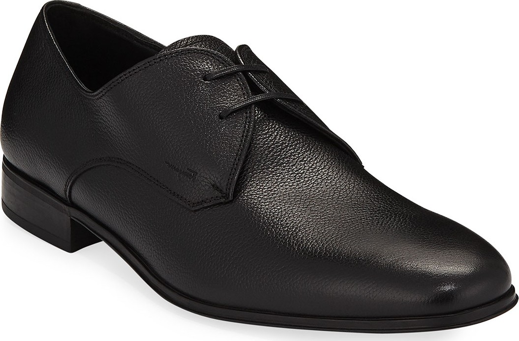 Salvatore Ferragamo Men's Calf Leather Dress Oxford, Black
