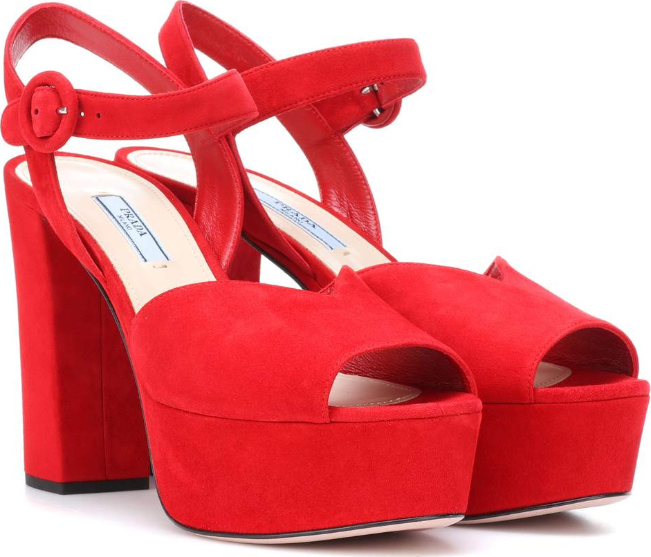Prada Suede plateau sandals