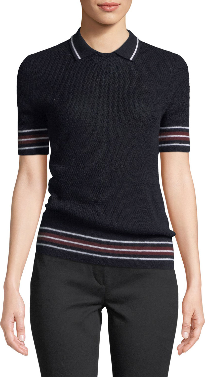 Loro Piana Wellesley Short-Sleeve Knit Polo Top