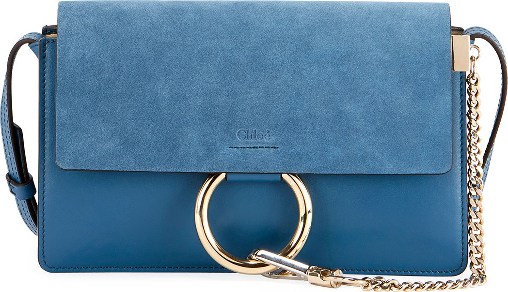 Chloe Faye Small Leather/Suede Satchel Bag