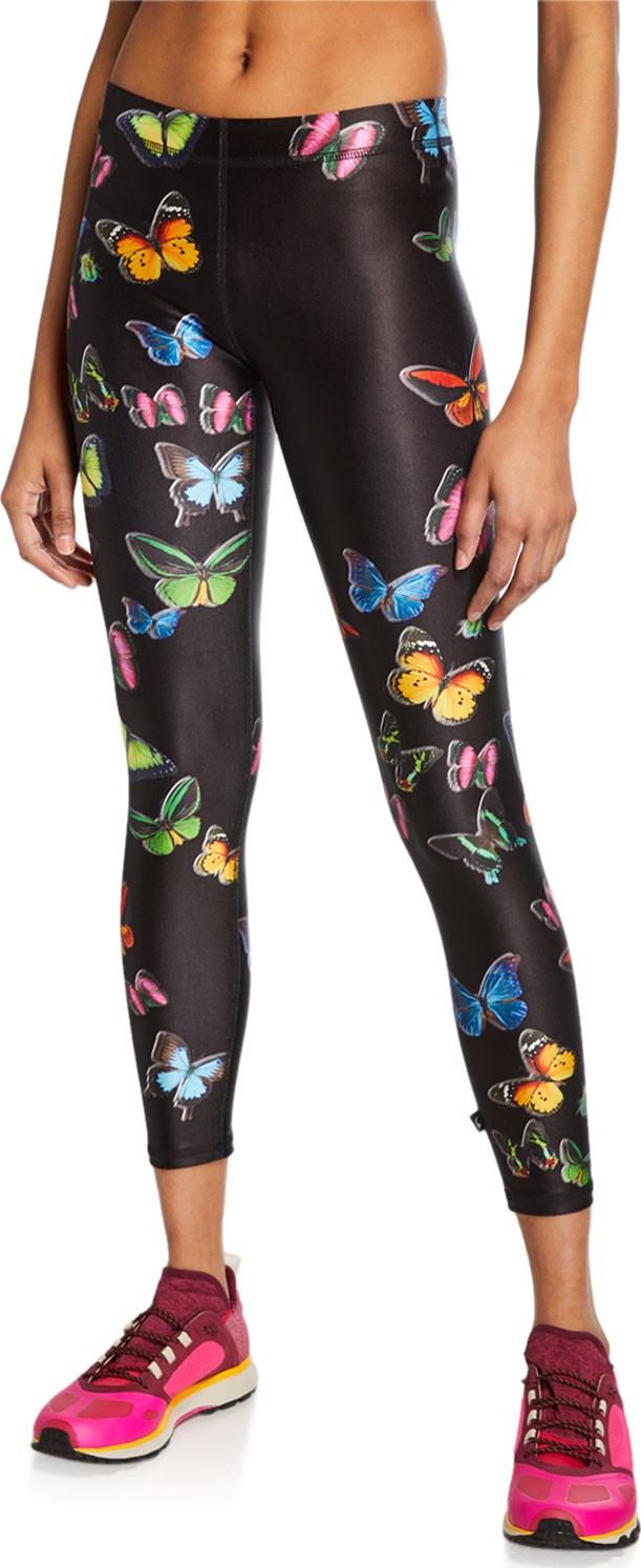 Terez Butterfly-Print Performance Leggings