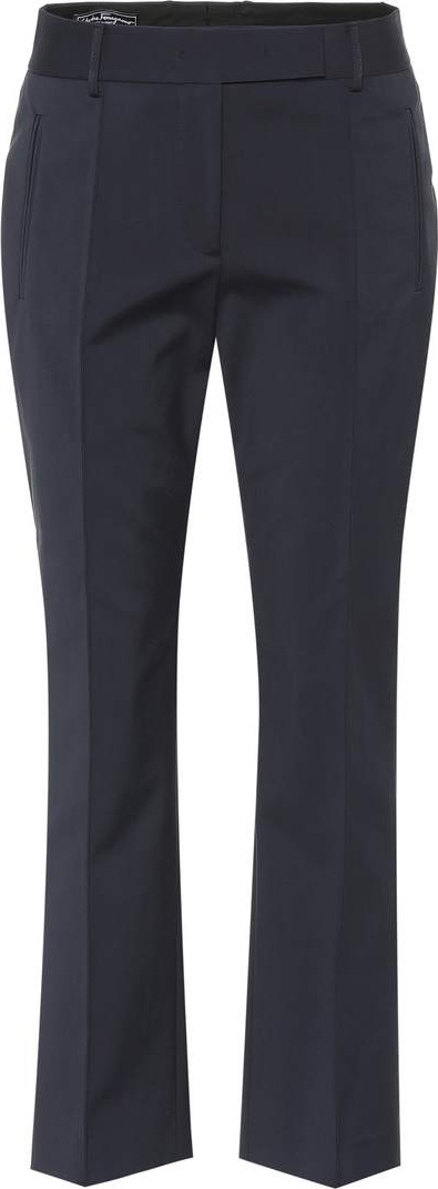 Salvatore Ferragamo Cropped cotton-blend pants