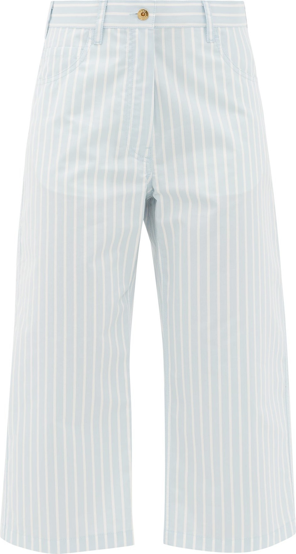 Sies Marjan Issa striped cotton-blend cropped trousers