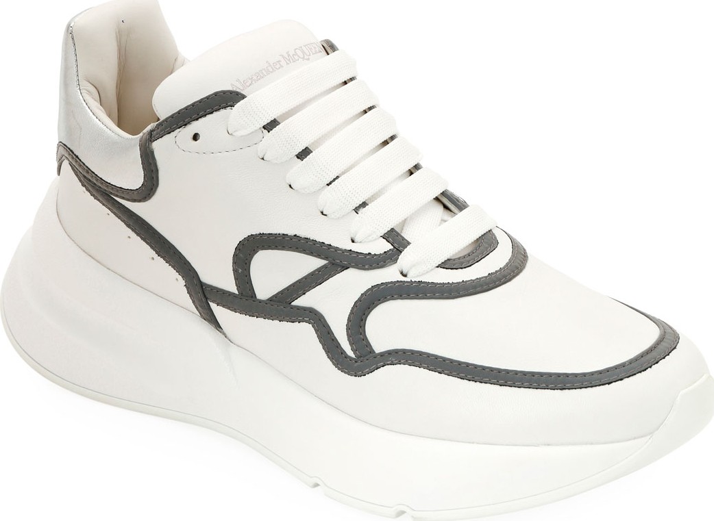 Alexander McQueen Men's McQueen Leather Runner Shoes