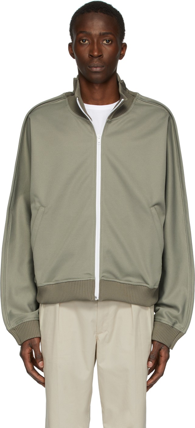 Maison Margiela Green Rodier Zip-Up Sweatshirt Maison Margiela Green Rodier Zip-Up Sweatshirt