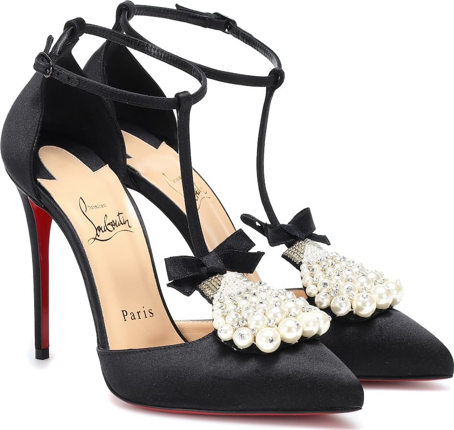 Christian Louboutin Goyetta 100 satin pumps
