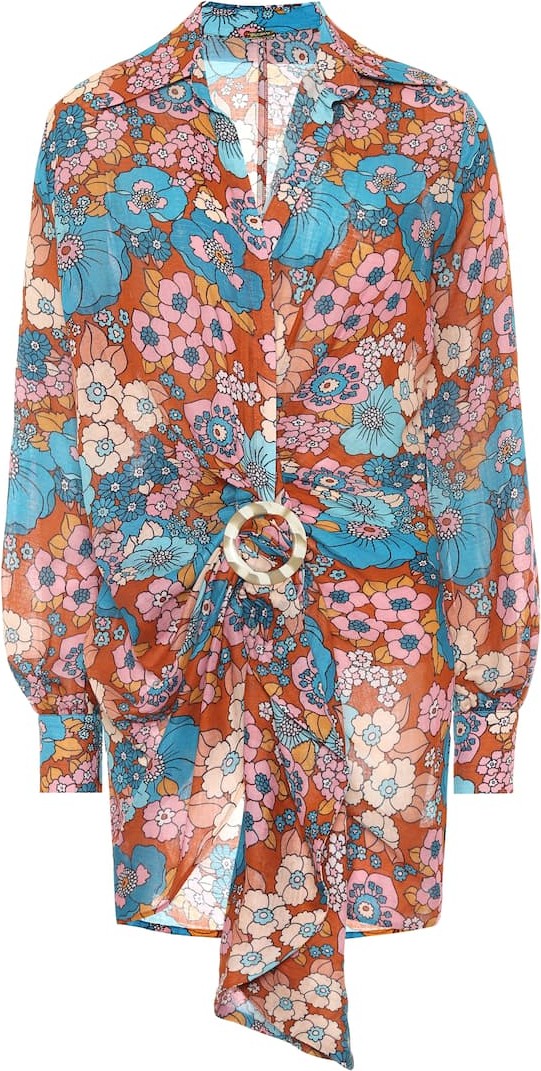 DODO BAR OR Floral cotton minidress